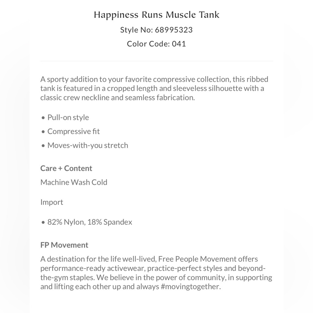 🛑SOLD!🛑 Free People Happiness Runs Muscle Tank & Good Karma Flare Leggings SET - Picture 16 of 16